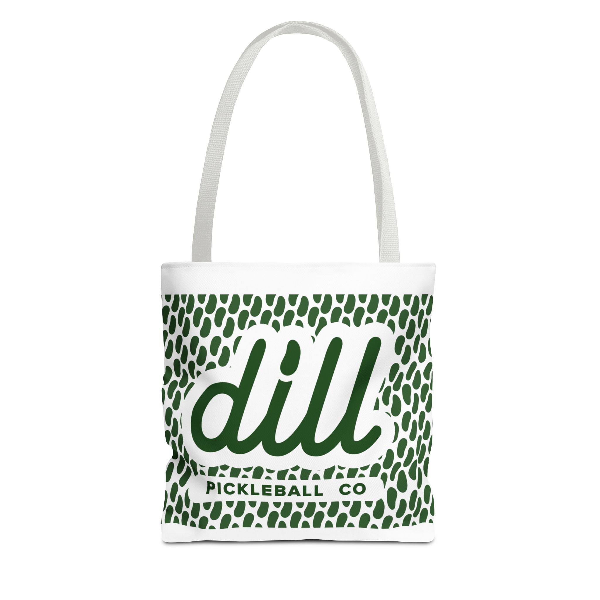Dill Pickleball Co. Logo Tote Bag — Green Pattern All-Over Print