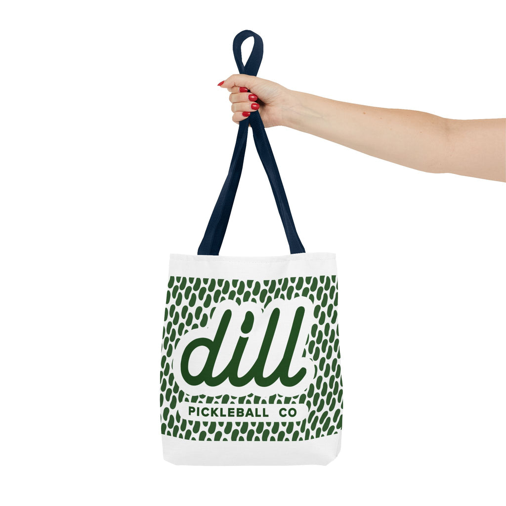 Dill Pickleball Co. Logo Tote Bag — Green Pattern All-Over Print