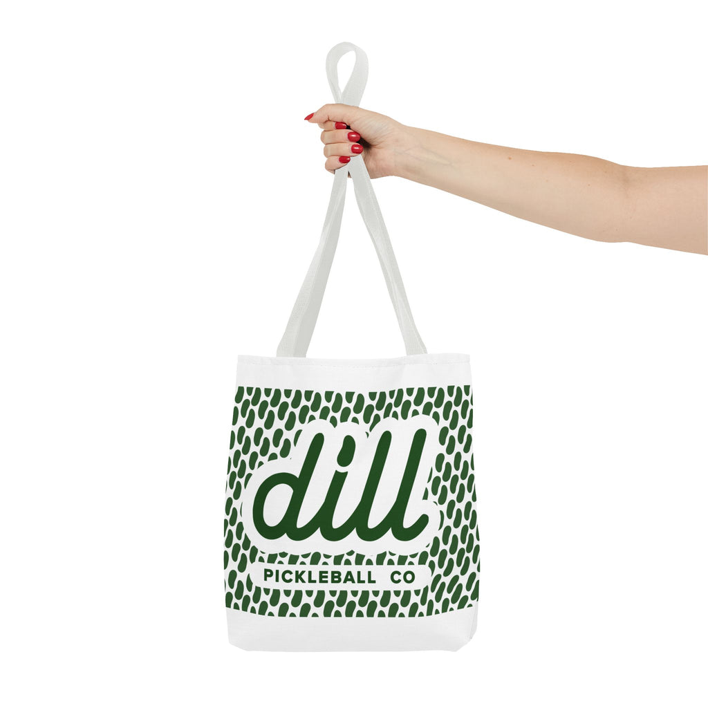 Dill Pickleball Co. Logo Tote Bag — Green Pattern All-Over Print