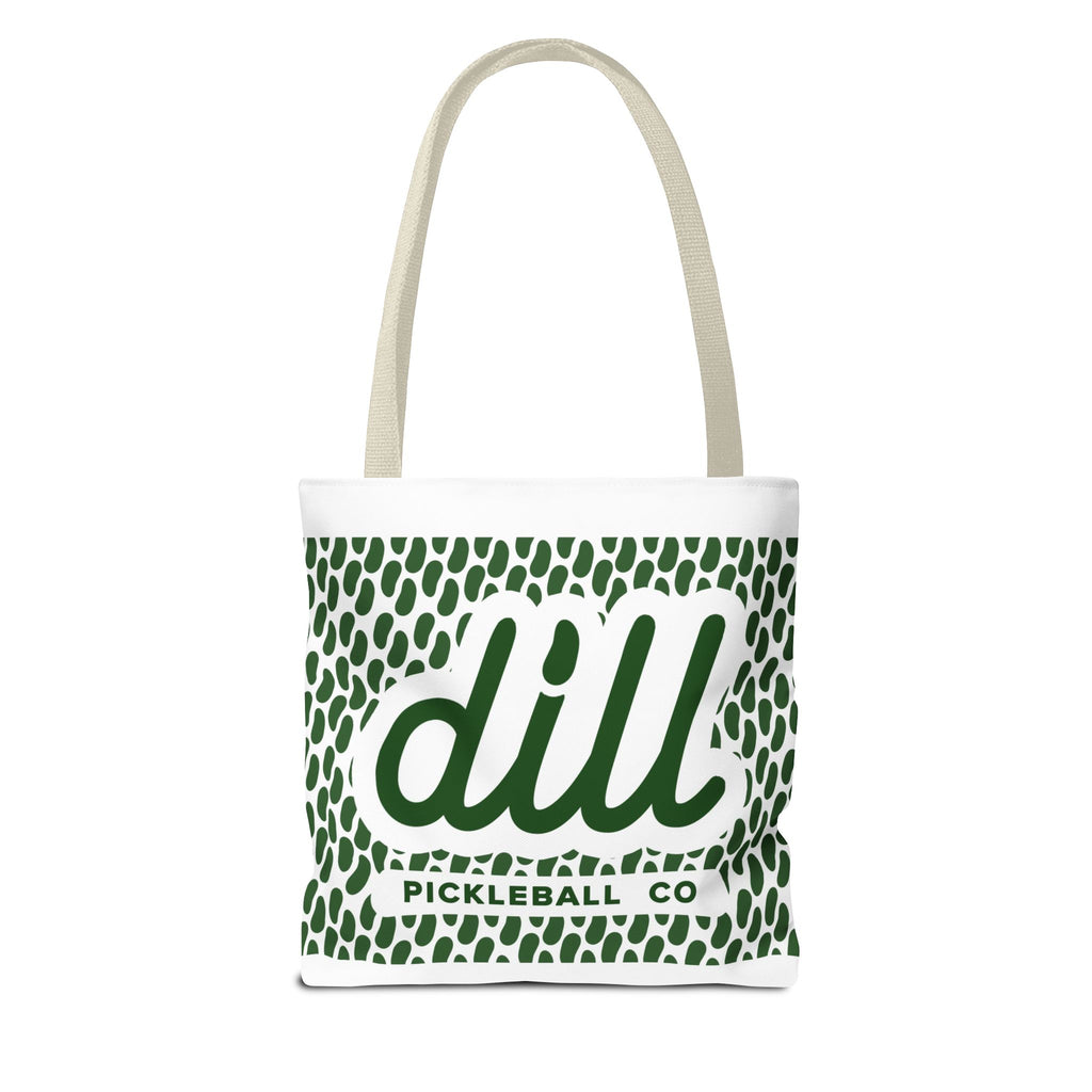 Dill Pickleball Co. Logo Tote Bag — Green Pattern All-Over Print