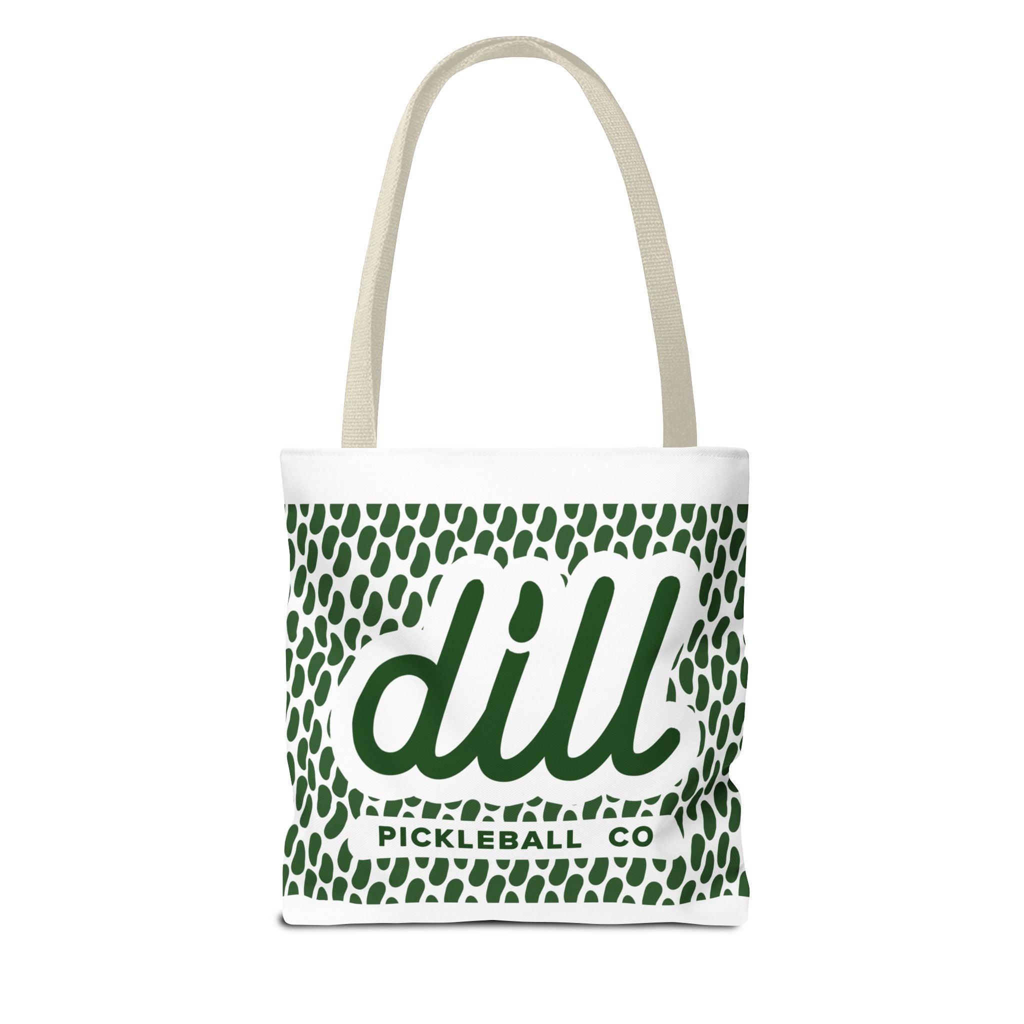 Dill Pickleball Co. Logo Tote Bag — Green Pattern All-Over Print
