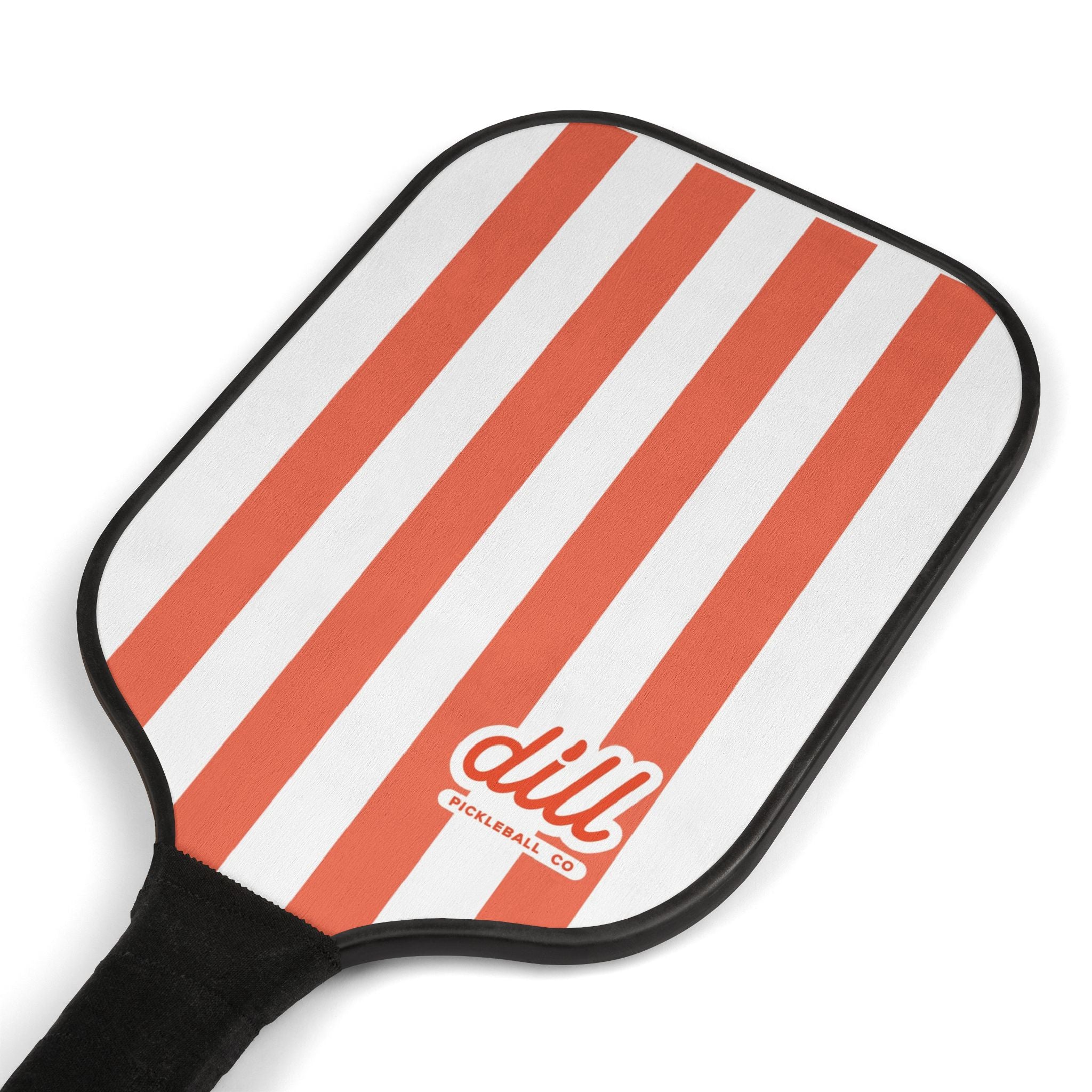 Striped Pickleball Paddles Kit — Retro Red/White Paddle Set with Balls