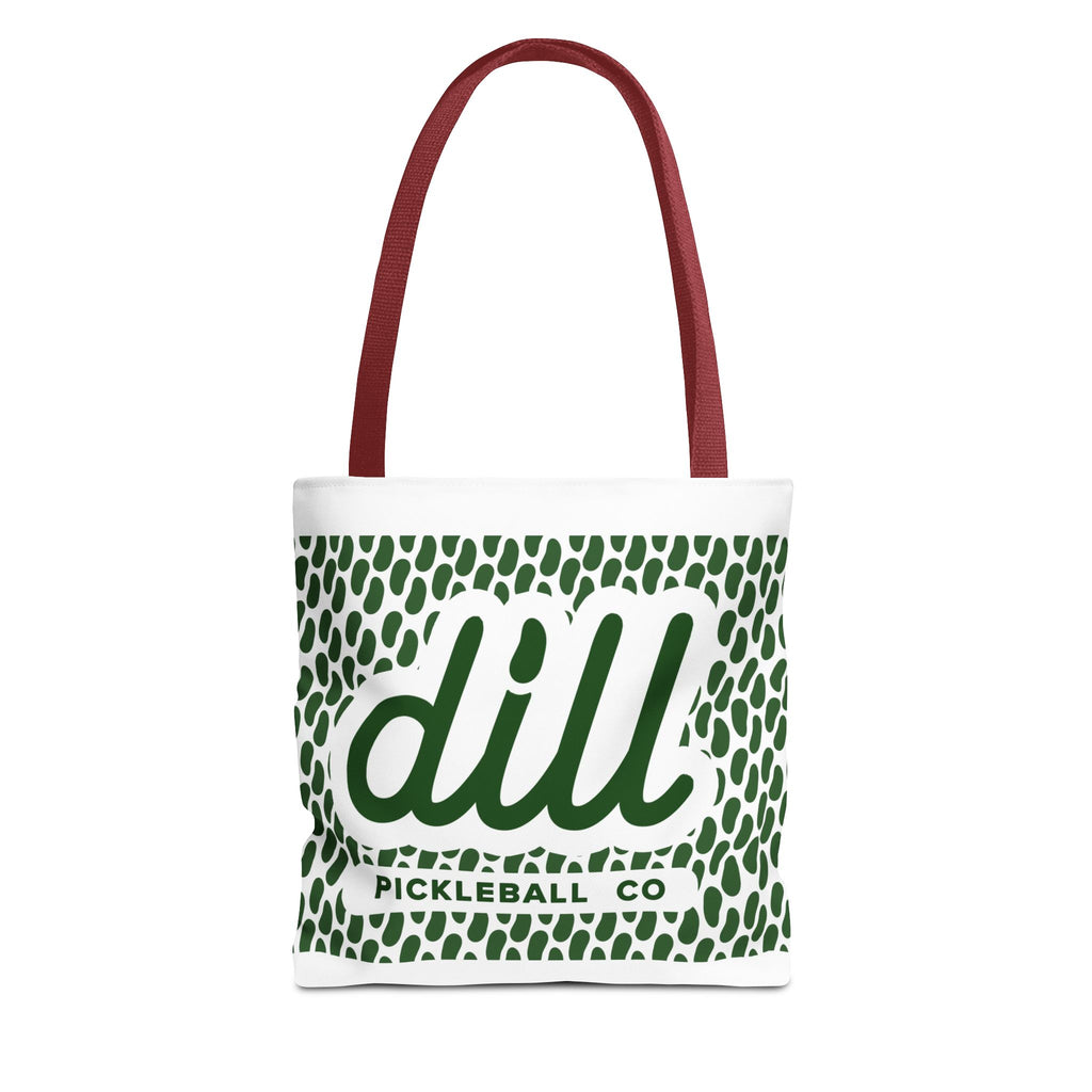 Dill Pickleball Co. Logo Tote Bag — Green Pattern All-Over Print