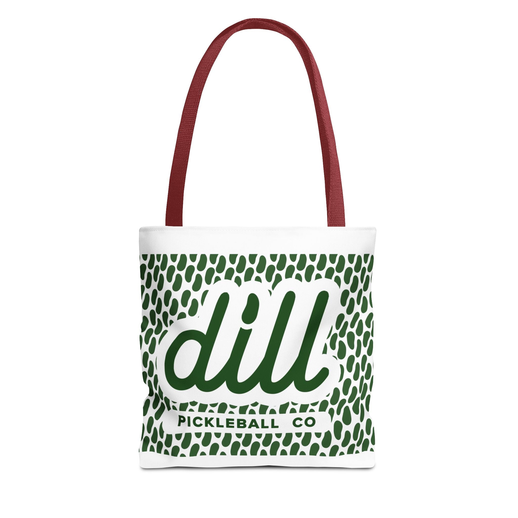 Dill Pickleball Co. Logo Tote Bag — Green Pattern All-Over Print