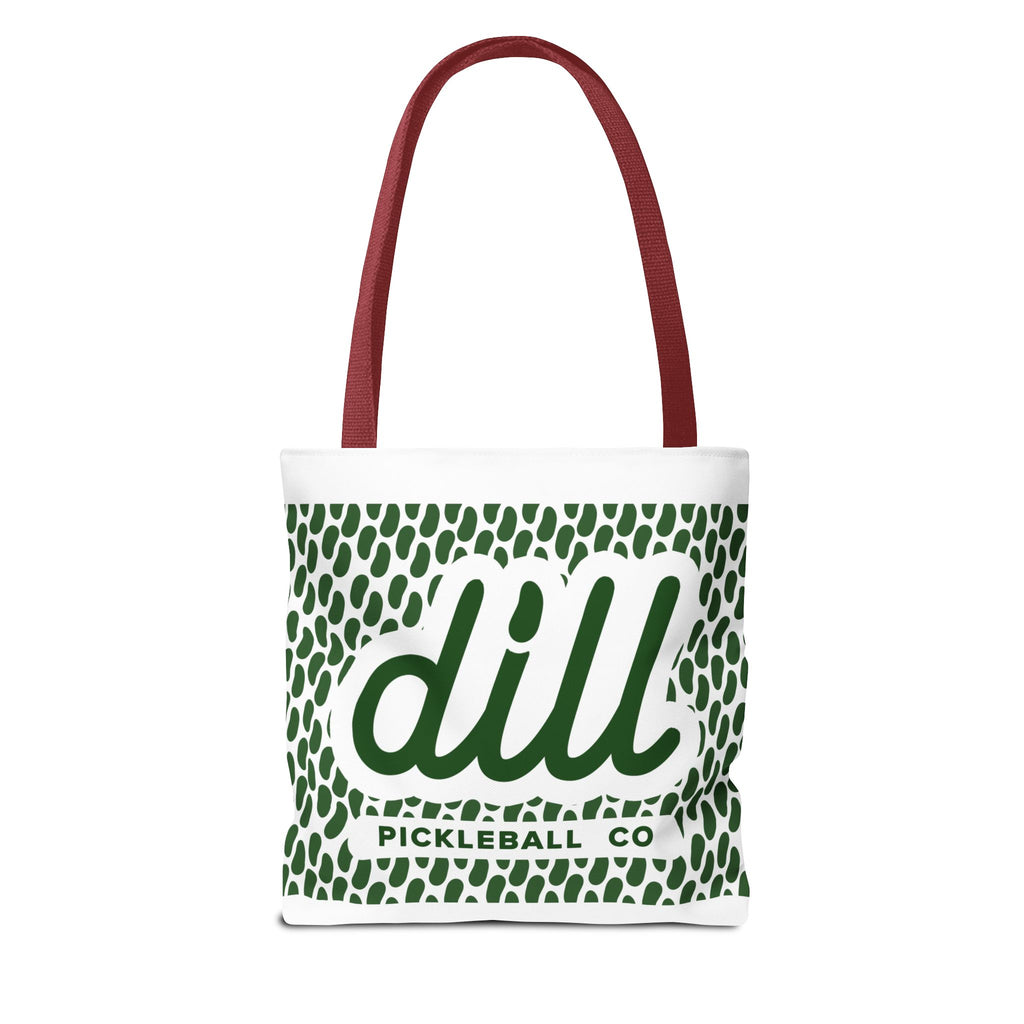 Dill Pickleball Co. Logo Tote Bag — Green Pattern All-Over Print