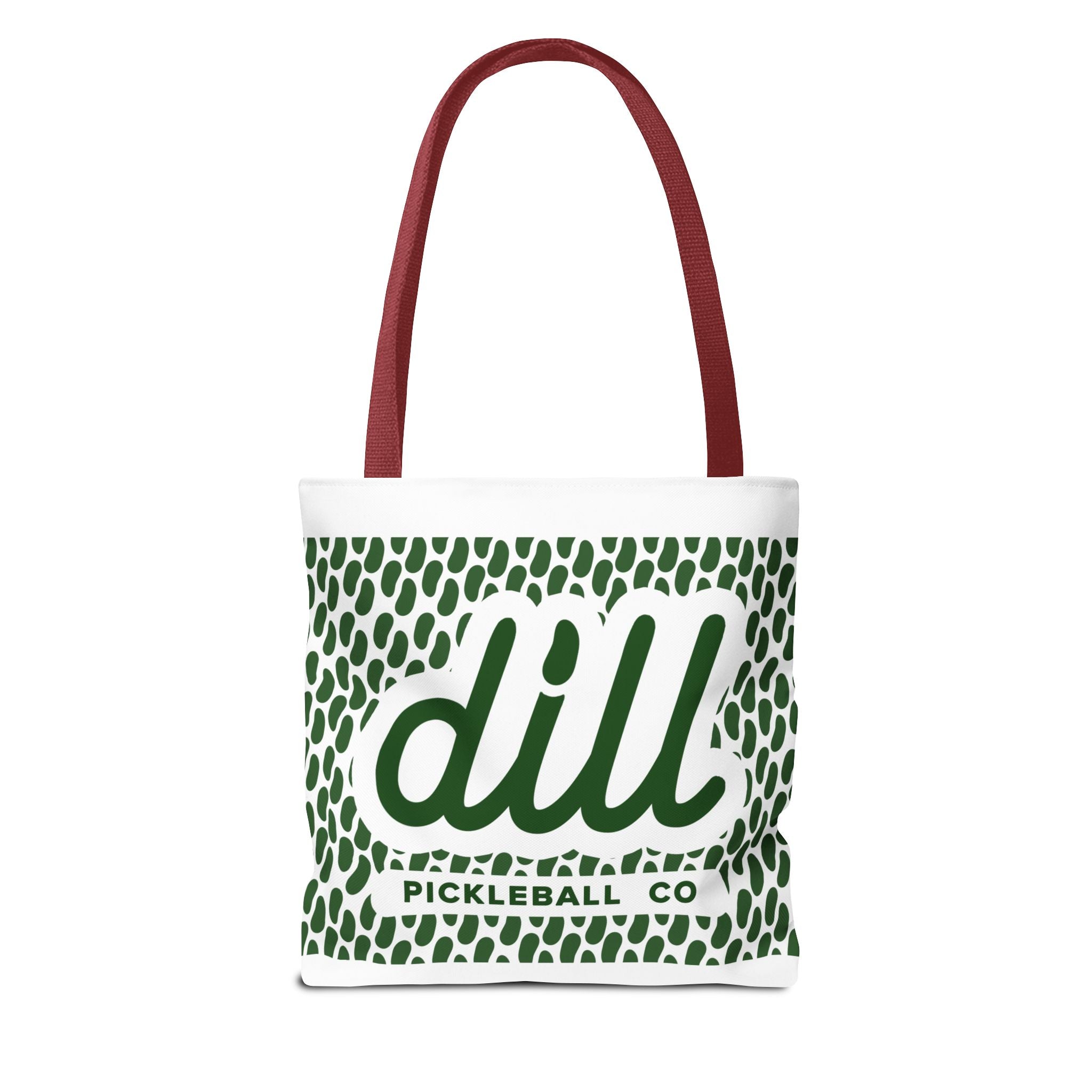 Dill Pickleball Co. Logo Tote Bag — Green Pattern All-Over Print
