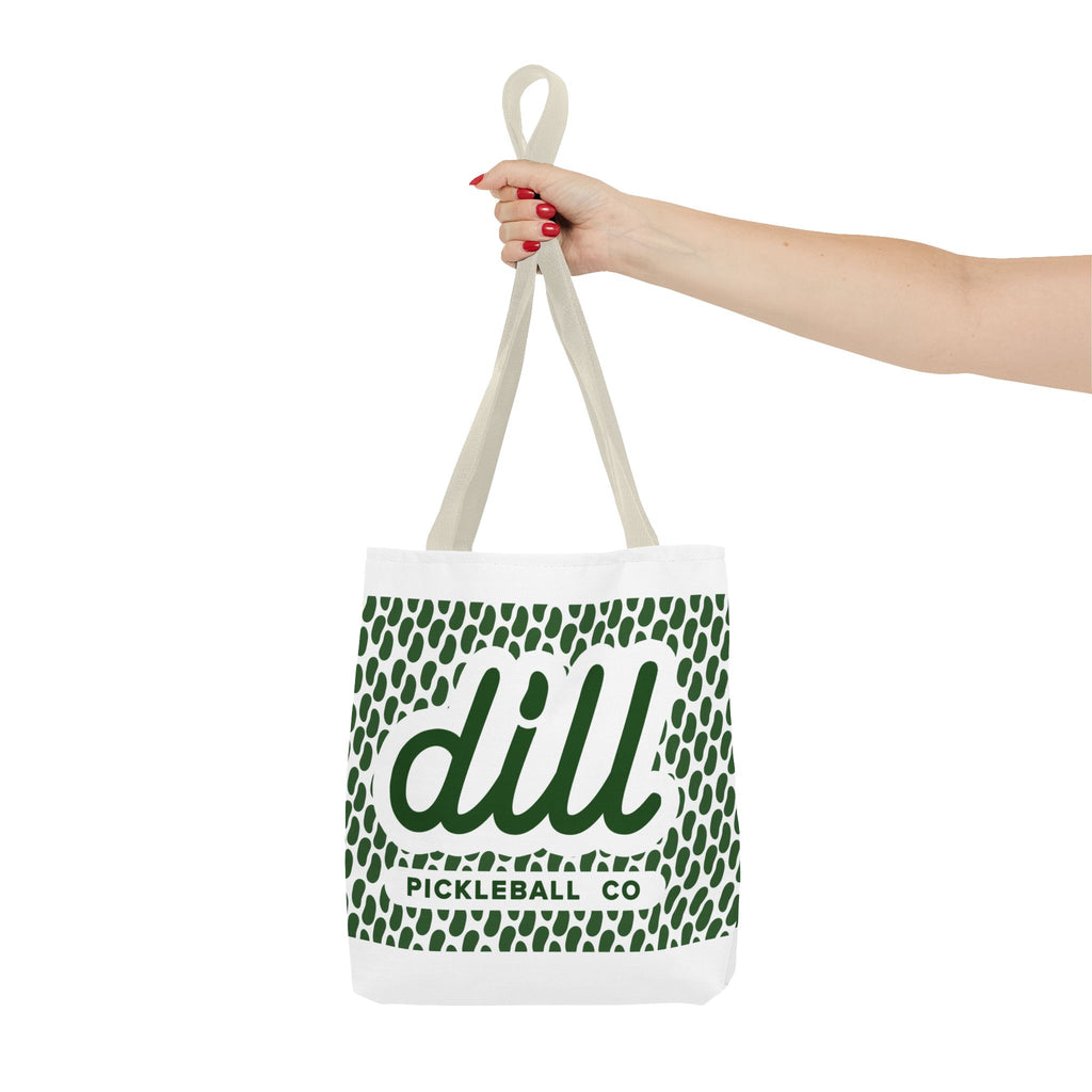 Dill Pickleball Co. Logo Tote Bag — Green Pattern All-Over Print