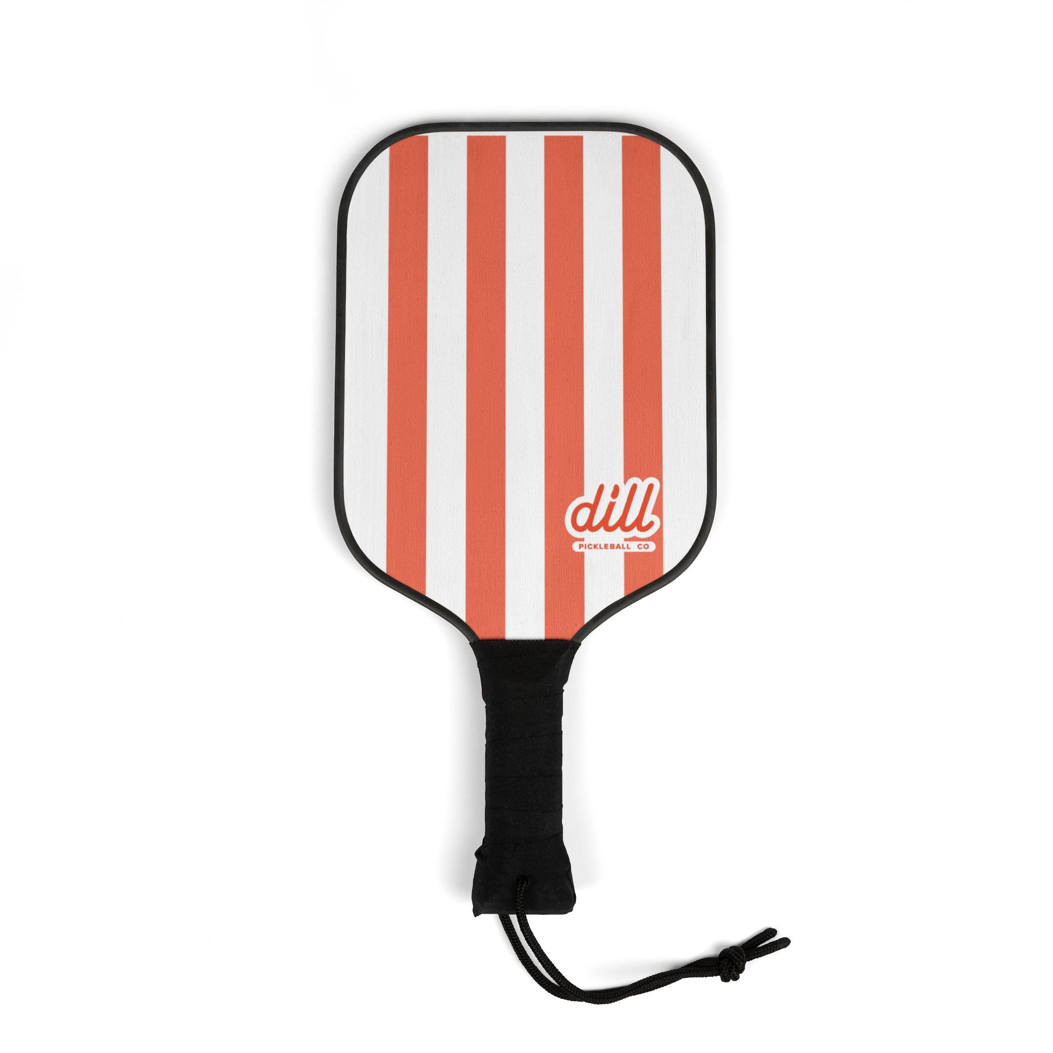 Striped Pickleball Paddles Kit — Retro Red/White Paddle Set with Balls